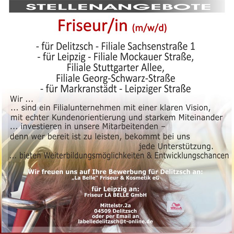 Friseur Friseurin Job Stellenangebot